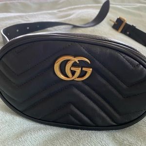 Gucci Marmont matelasse leather belt bag